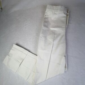 The Script Pants Womens 8 White Claudia Chino Straight Leg Zip Pockets Blanc NWT